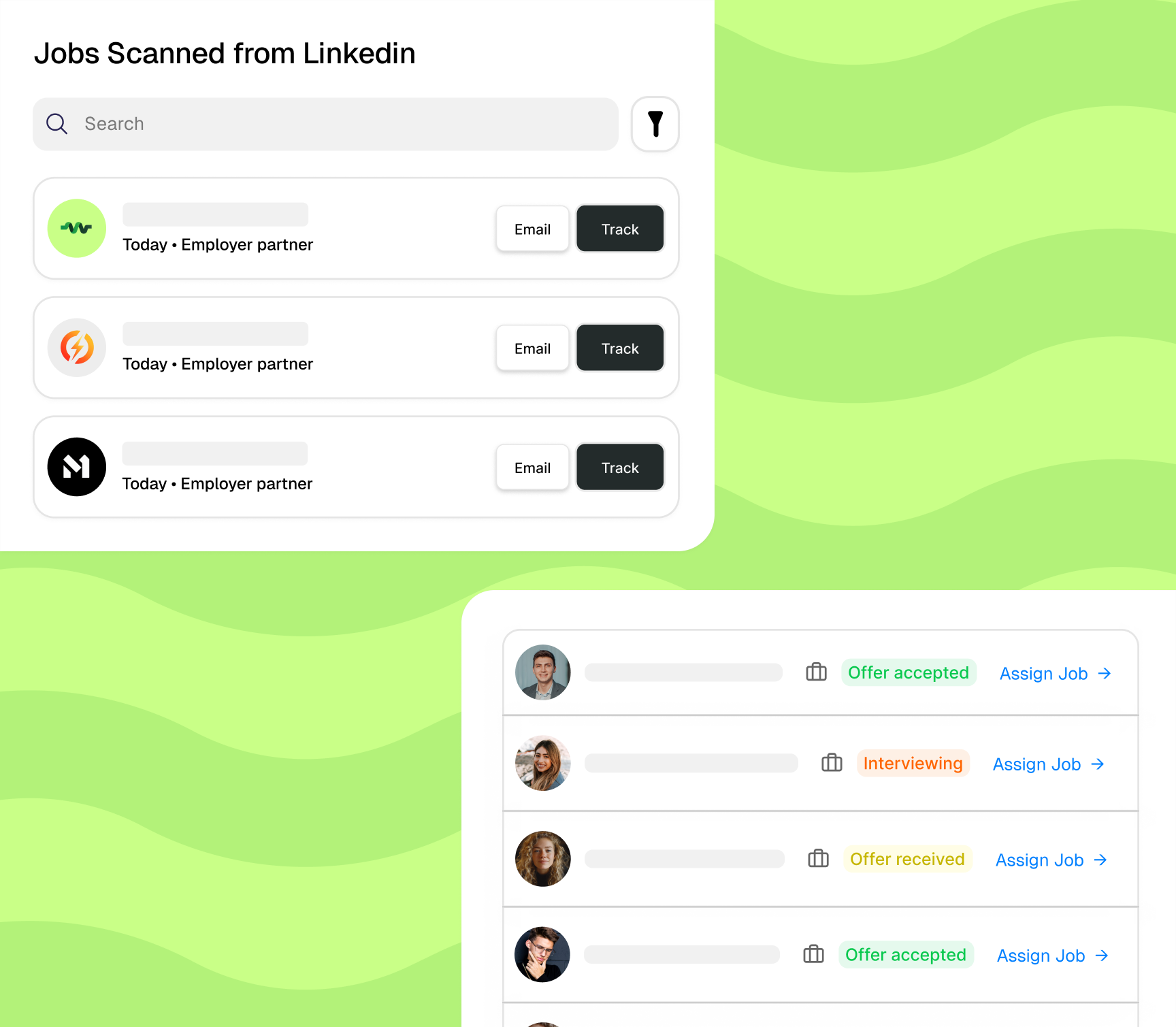 Employer pipeline dashboard showing local partnerships and student placements